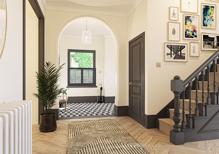 Bromley, Anthracite Grey - Cafe Style Plantation Shutter - Image 7